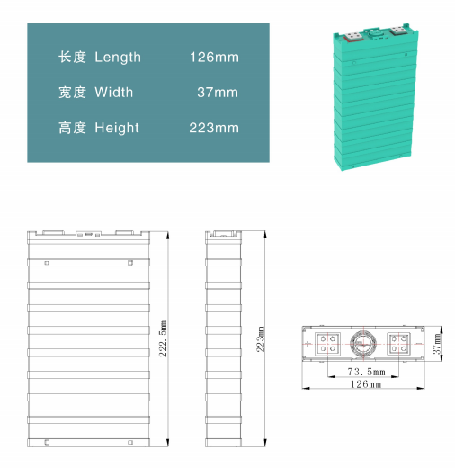 Paquet rechargeable prismatique 75Ah 3.2V de batterie du véhicule électrique LiFePO4 écologique 2
