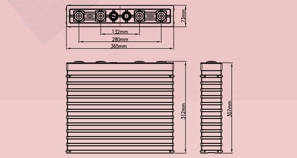 Paquet de batterie de la capacité élevée LiFePO4 12V 400Ah pour le système d'alimentation solaire de -grille 2